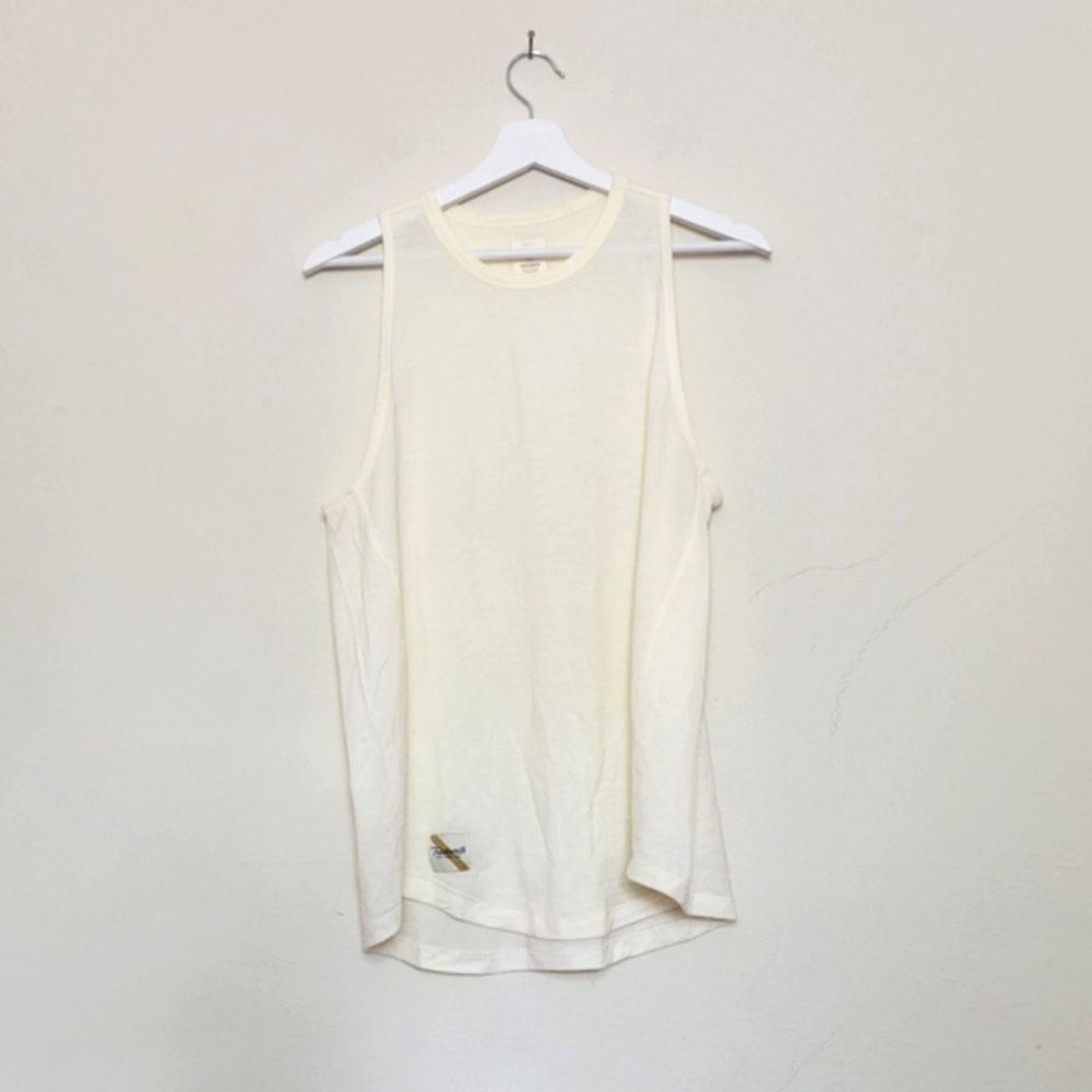 Tracksmith Harrier Merino Wool Tank Cream Large